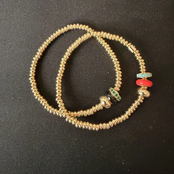 Roxanne Assoulin Gold Bracelet with Red, Black, and Turquoise Accents - Picture 3 of 5